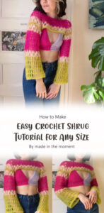 Trendy Sleeves Shrug Free Crochet Pattern Tutorial Ideas Part