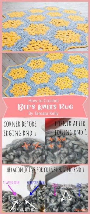 Bee’s Knees Crochet Rug By Tamara Kelly