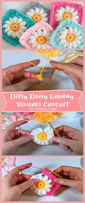 Ditsy Daisy Granny Squares Crochet By Lullaby Lodge