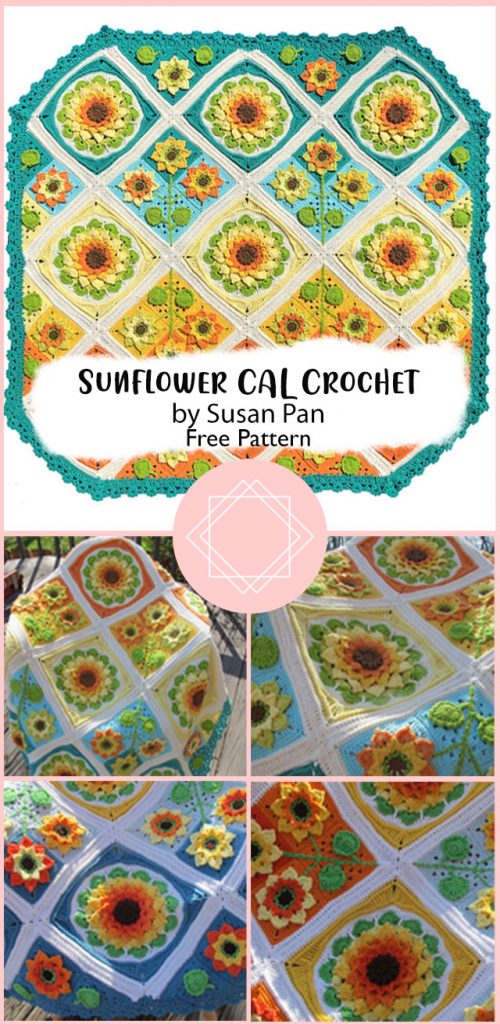 5 Free Sunflower Blanket Crochet Patterns Ideas