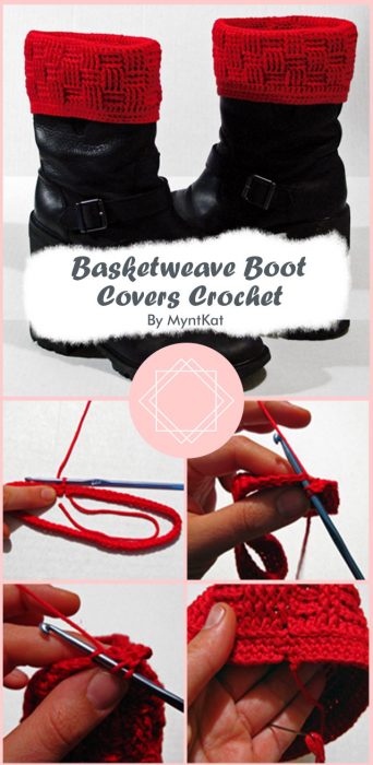 Basketweave Boot Covers Crochet By MyntKat