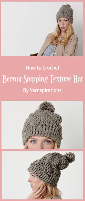 Bernat Stepping Texture Hat By Yarnspirations
