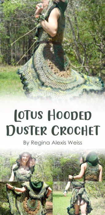 Lotus Hooded Duster Crochet By Regina Alexis Weiss