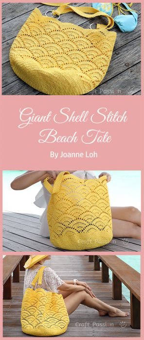 Giant Shell Stitch Beach Tote By Joanne Loh