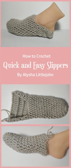 Quick and Easy Crochet Slippers By Alysha Littlejohn