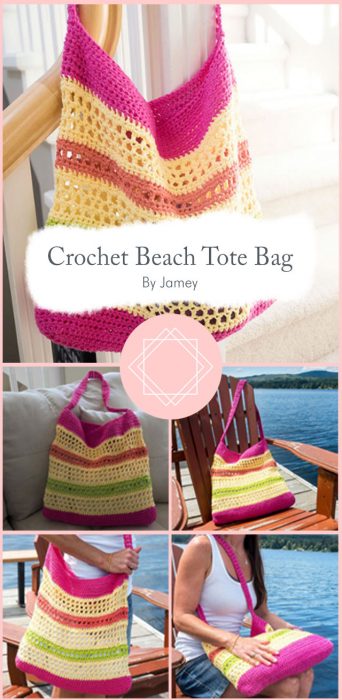 Crochet Beach Tote Bag Pattern By Jamey