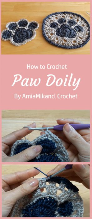 Crochet Paw Doily By AmiaMikancl Crochet