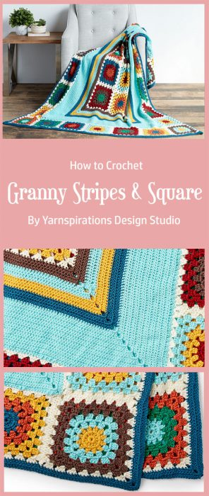 Granny Stripes & Squares By Yarnspirations Design Studio