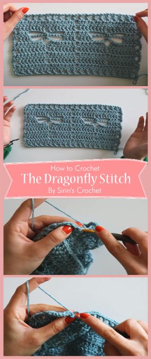 How to Crochet the Dragonfly Stitch By Sirin's Crochet