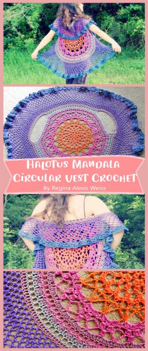 Lotus Mandala Circular Vest Crochet By Regina Alexis Weiss
