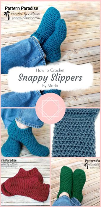 Snappy Slippers Crochet By Maria
