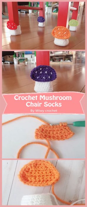 Crochet Mushroom Chair Socks By Wiwy crochet