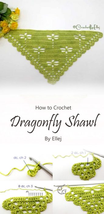 Dragonfly Shawl Crochet By Ellej