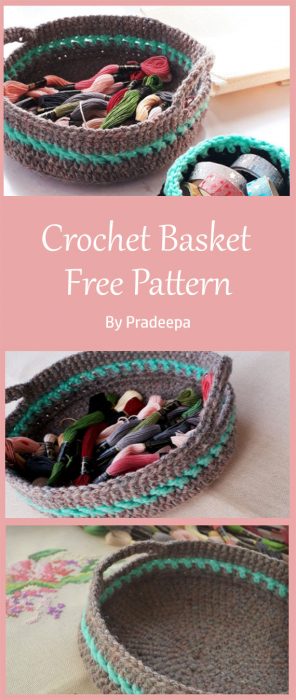 Crochet Basket Free Pattern By Pradeepa