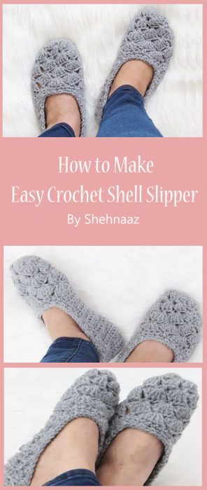 How to Make Easy Crochet Shell Slipper By Shehnaaz