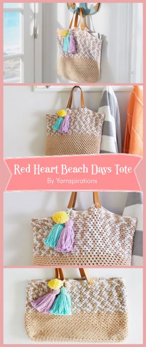 Red Heart Beach Days Crochet Tote By Yarnspirations