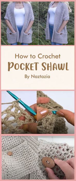Crochet Pocket Shawl By Naztazia