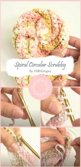 Crochet Tutorial: Spiral Circular Scrubby By YARNutopia