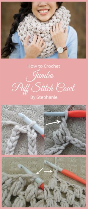 Jumbo Puff Stitch Cowl By Stephanie