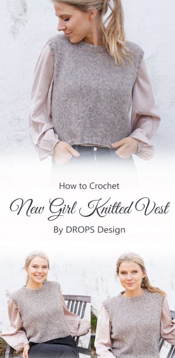 New Girl Knitted Vest By DROPS Design