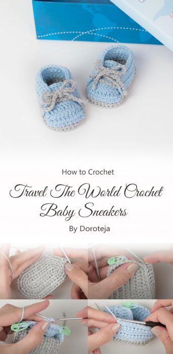 Travel The World Crochet Baby Sneakers By Doroteja
