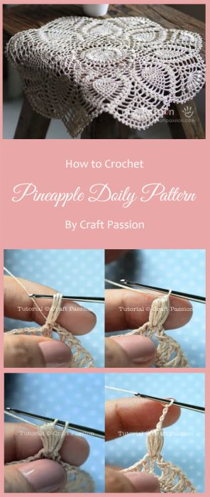 Pineapple Doily Crochet Pattern By Craft Passion