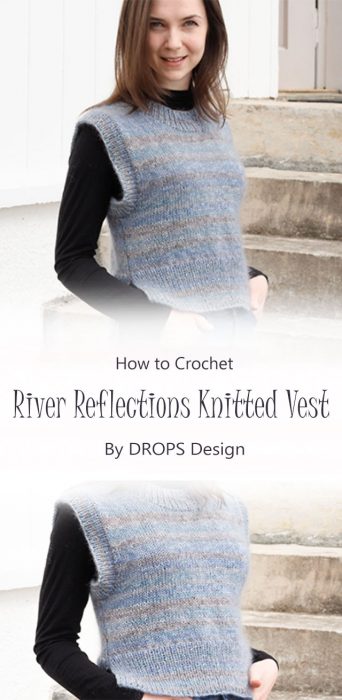 River Reflections Knitted Vest By DROPS Design