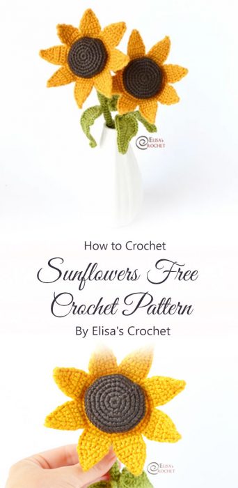 Sunflowers Free Crochet Pattern By Elisa's Crochet