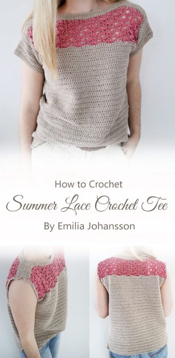 Summer Lace Crochet Tee By Emilia Johansson