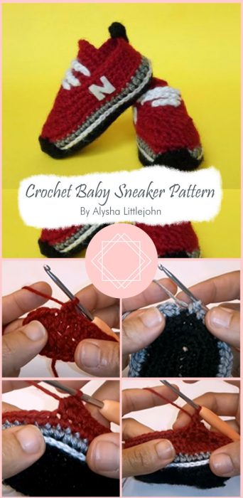 Crochet Baby Sneaker Pattern By Alysha Littlejohn