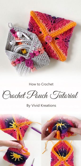 Crochet Pouch Tutorial By Vivid Kreations