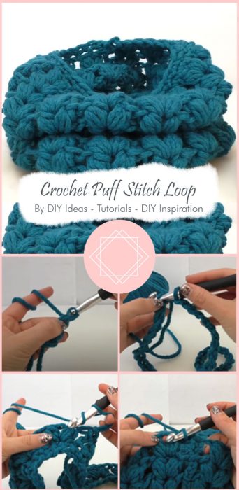 Crochet Puff Stitch Loop By DIY Ideas - Tutorials - DIY Inspiration