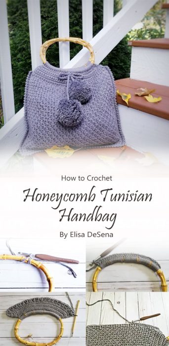 Honeycomb Tunisian Handbag By Elisa DeSena