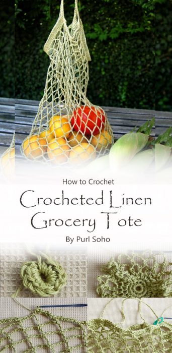Crocheted Linen Grocery Tote By Purl Soho