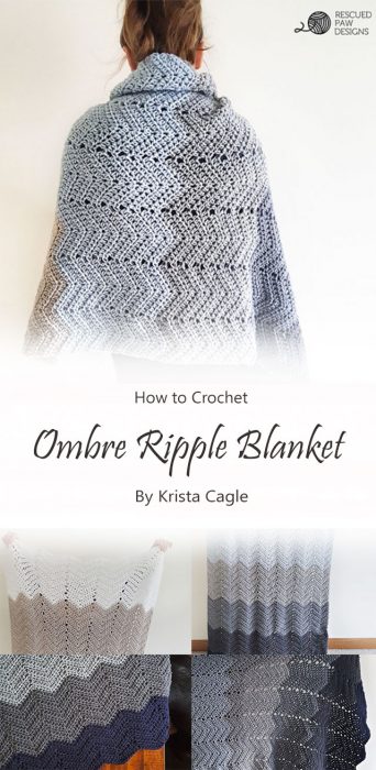 Ombre Ripple Blanket By Krista Cagle