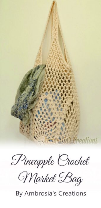 Pineapple Crochet Market Bag By Ambrosia's Creations