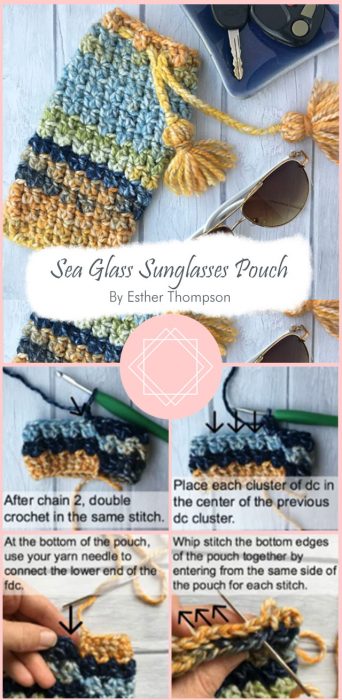 Sea Glass Sunglasses Pouch By Esther Thompson