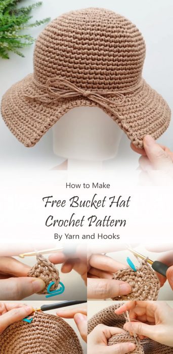 Free Bucket Hat Crochet Pattern By Yarn and Hooks
