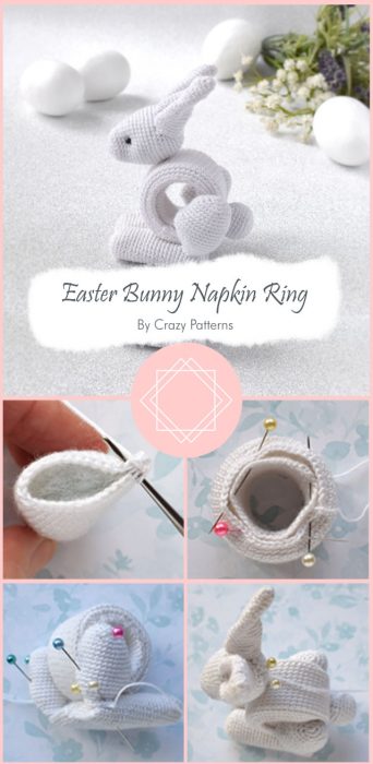 Easter Bunny Napkin Ring By Crazy Patterns