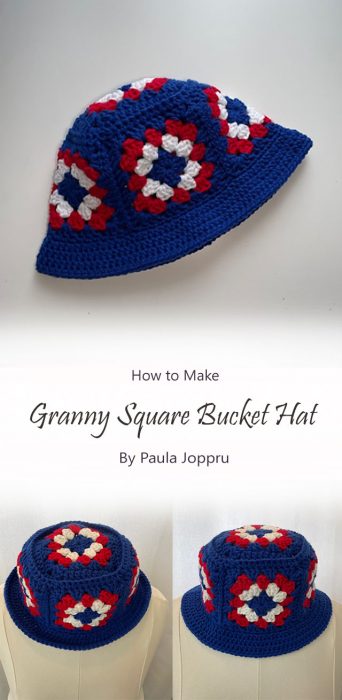 Granny Square Bucket Hat By Paula Joppru