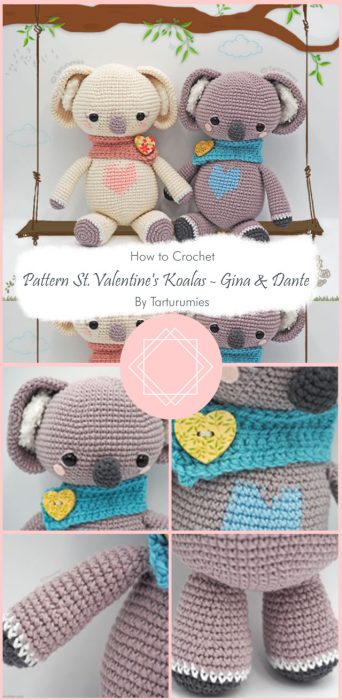 Pattern St. Valentine's Koalas - Gina & Dante By Tarturumies