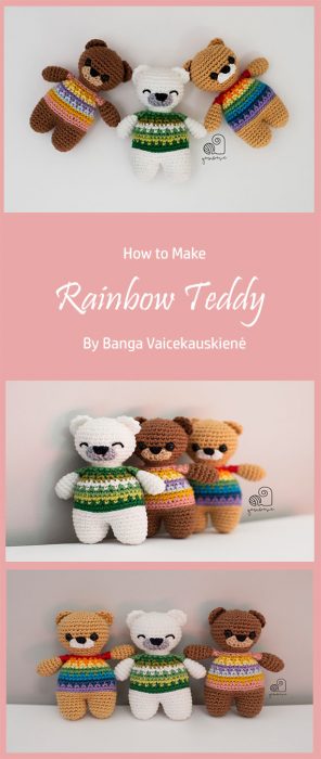 Rainbow Teddy By Banga Vaicekauskienė