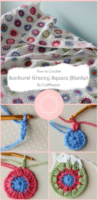 Sunburst Granny Square Blanket By CraftPassion