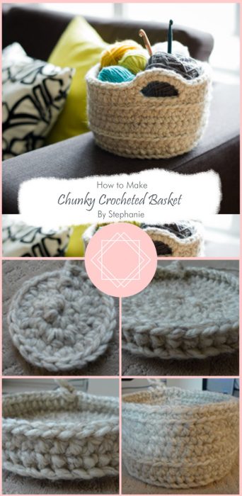 Chunky Crocheted Basket By Stephanie