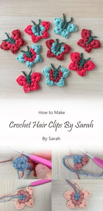 Crochet Hair Clips By Sarah