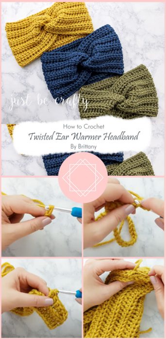 Crochet Twisted Ear Warmer Headband By Brittany