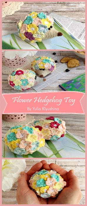 Flower hedgehog toy By Yulia Klyushina