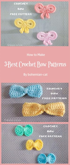 3 Best Crochet Bow Patterns By bohemian-cat