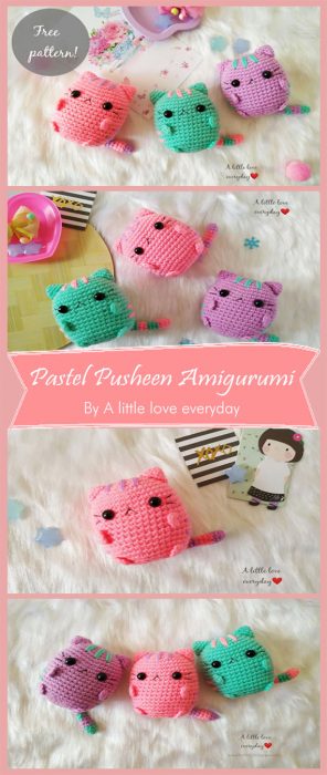 Pastel Pusheen Amigurumi Pattern By A little love everyday