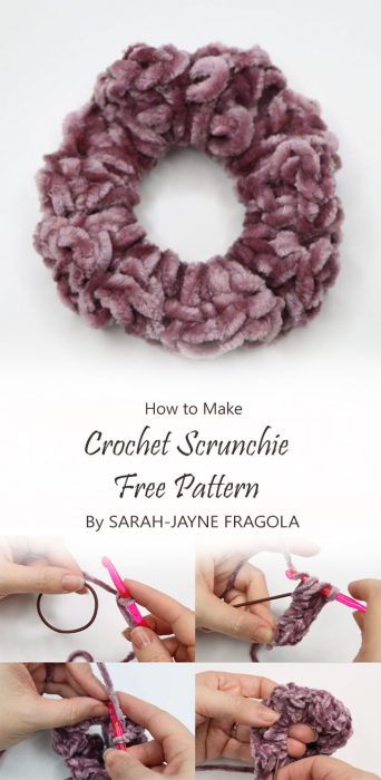 Crochet Scrunchie Free Pattern By SARAH-JAYNE FRAGOLA
